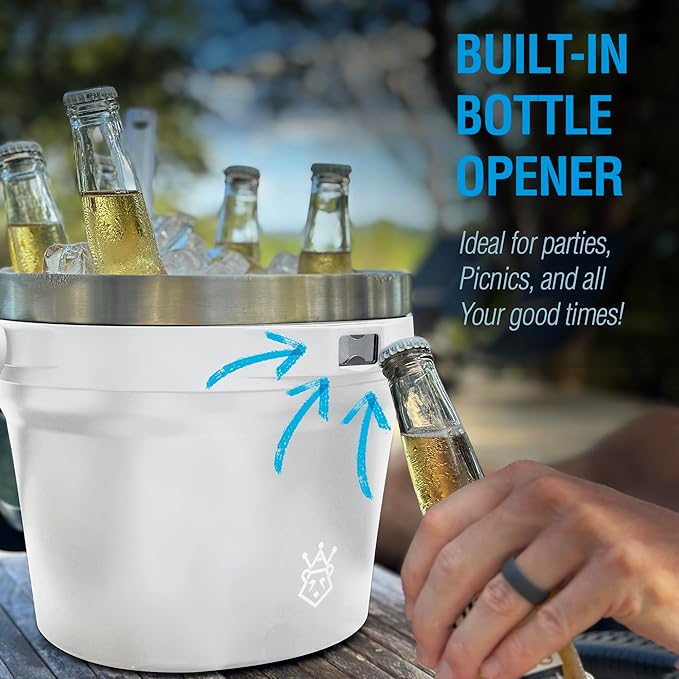 Insulated Ice Bucket with Lid & Scoop-XL Double-Walled, bar Essentials - Image 2