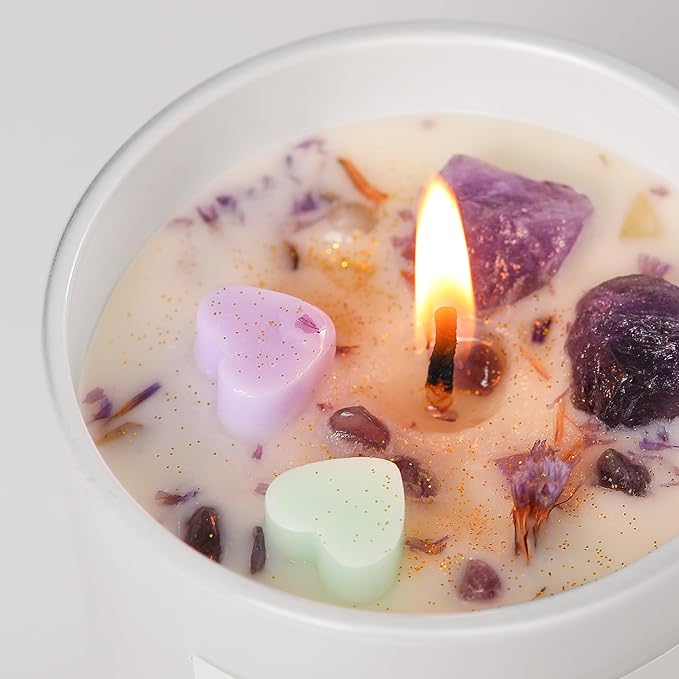 Get Well Candle with Healing Crystals - Image 2