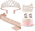 22 Birthday Decorations for Women Including Sash and Tiara, Cake Topper and by JueslyBirthdayParty