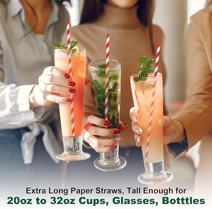 Extra Long Paper Straws 10 Inch - Image 7