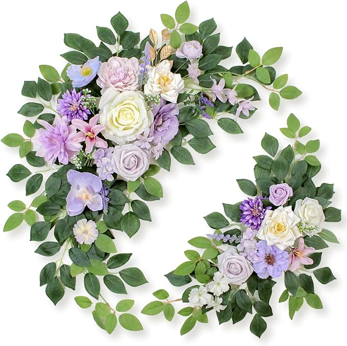 Pack of 2 Artificial Flowers for Backdrop Decoration, Wedding Arch Flowers by BMQDSM