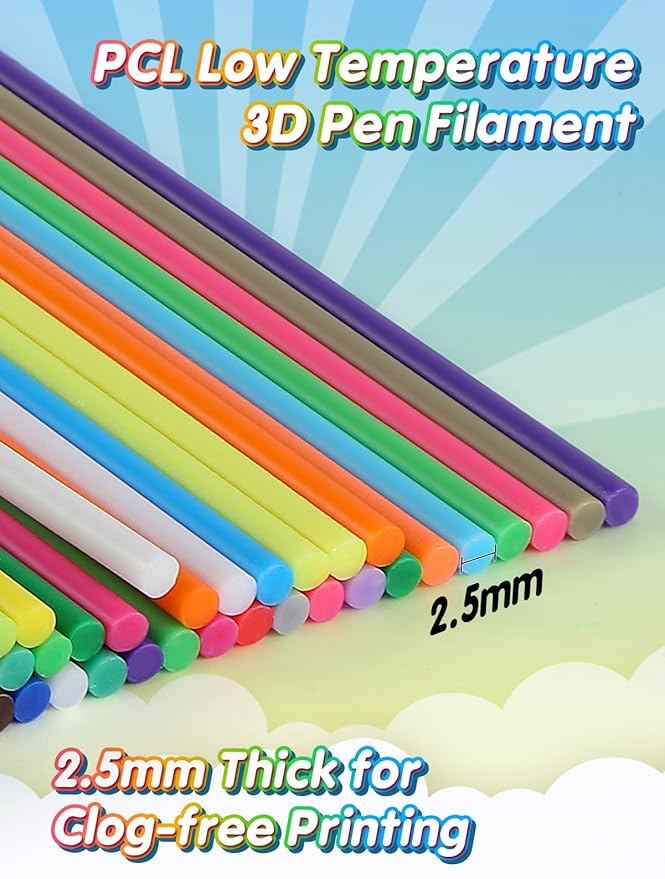 Biubee 32 Colors 3D Pen Filament Refills Compatible - Image 5