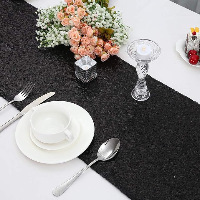Eternal Beauty Black Table Runner - Image 4