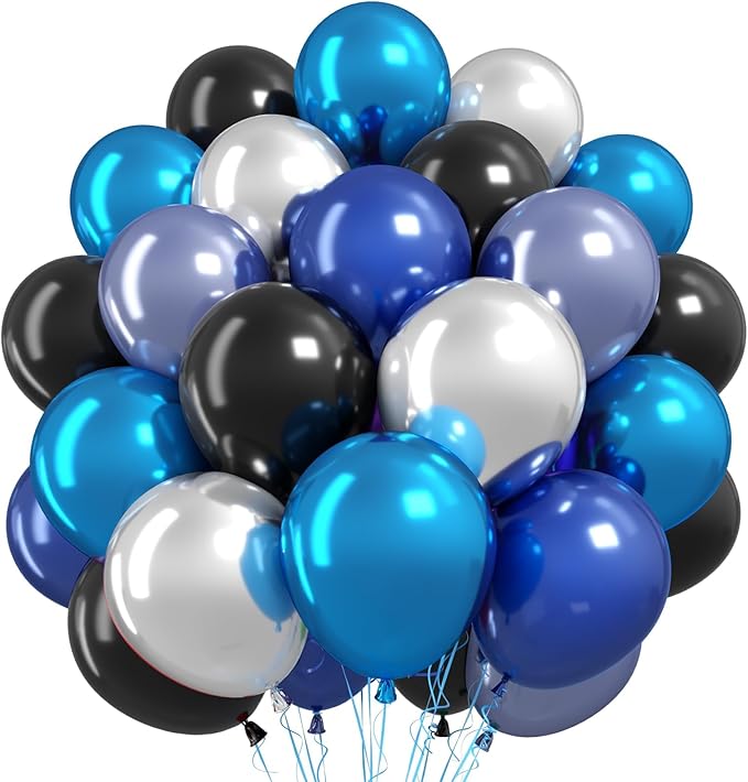 Blue and Black Balloons by FunHot