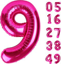 40 Inch Big Hot Pink 9 Balloon Number, Jumbo Giant Happy 9th 19 29 39 49 99 by Upgesy