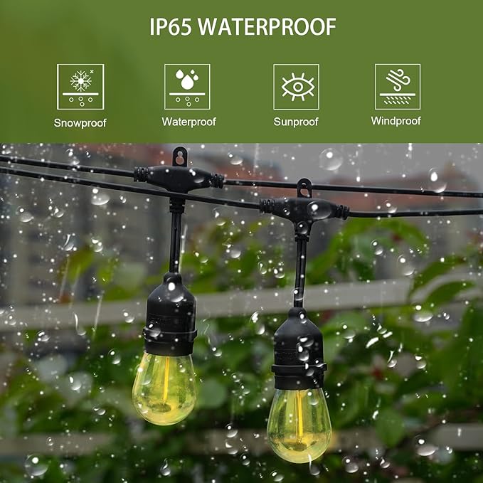 Solar String Lights Remote Control, 100FT Dimmable Outdoor String Lights - Image 5