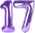 Purple Number 17 Balloon by Upgesy