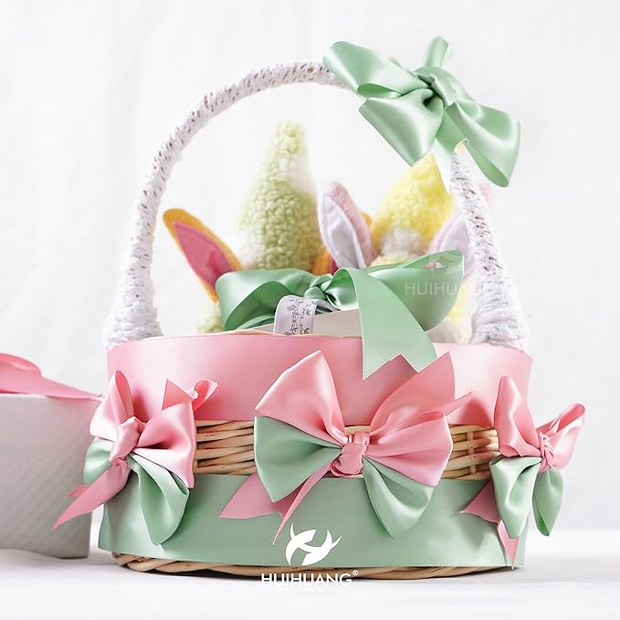 HUIHUANG 1-1/2 inch Double Face Satin Ribbon, Polyester Satin Sage Green Ribbon - Image 4
