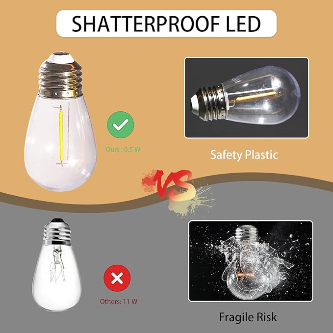 Solar String Lights Remote Control, 100FT Dimmable Outdoor String Lights - Image 4