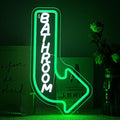 Looklight Bathroom Arrow Neon Signs by LooklightNeonSign
