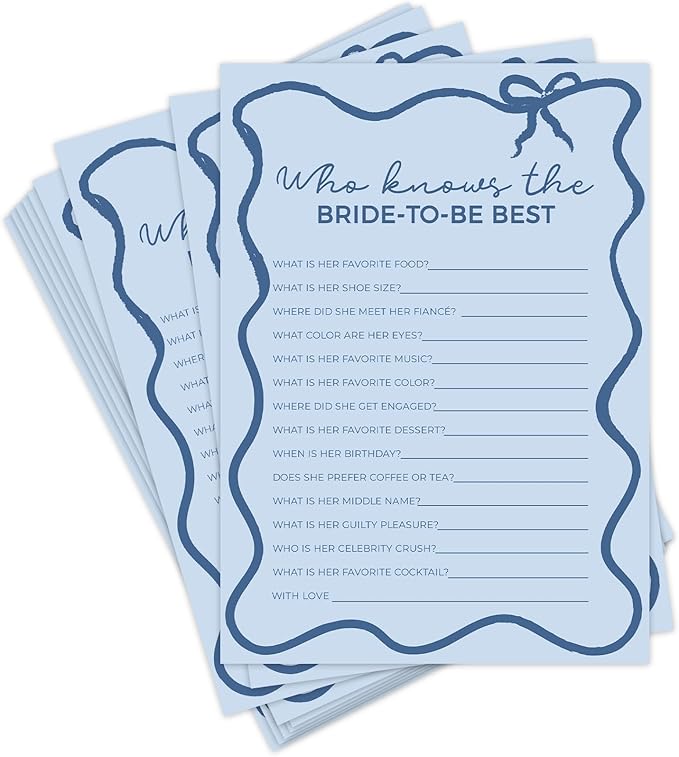 DEEKA 30 PCS Bridal Shower Games Card - Image 8