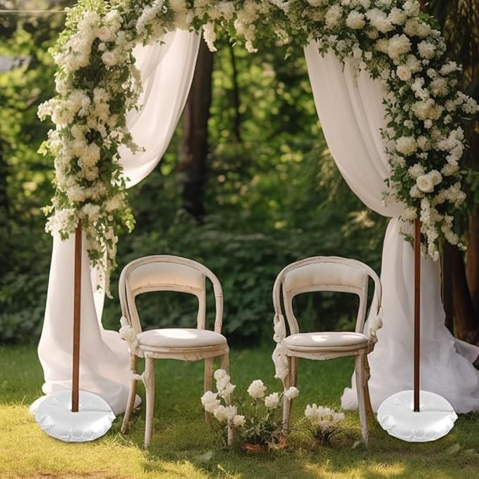 White Balloon Arch Weights, Heavy Duty Water-Filled Base Weights - Image 3