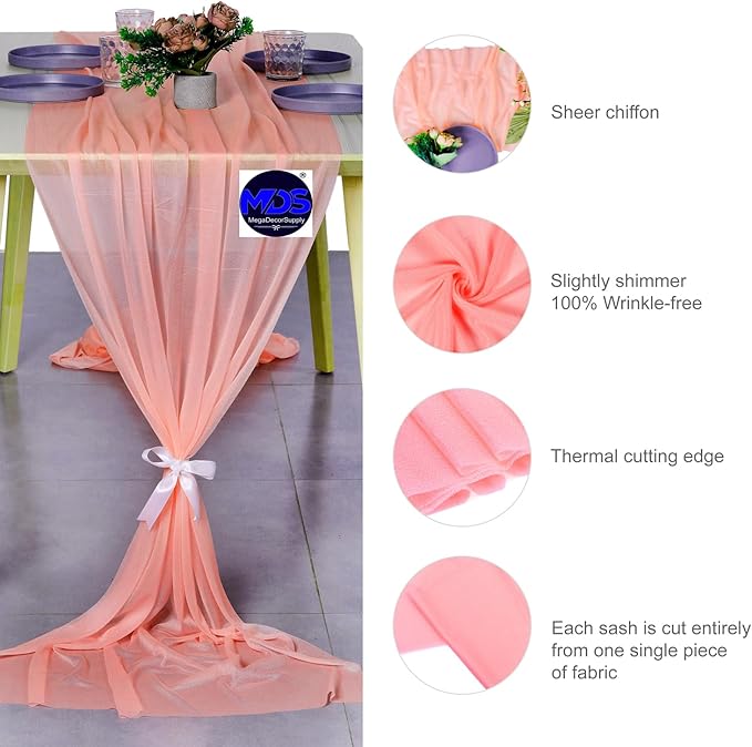 MDS Halloween Chiffon Table Runner - Image 6