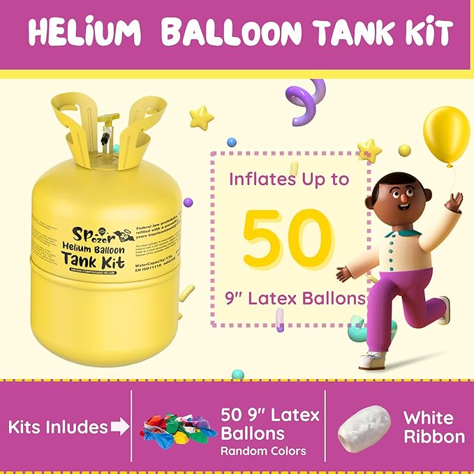 13L Portable Helium Tank for Balloons at Home, Helium Balloon Pump Kit - Image 5