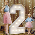 4FT Marquee Light Up Numbers 2, Party Decoration Large Marquee Light Up Letters by Teebloom