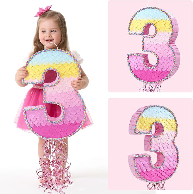 WERNNSAI Pink Sweet Three Pinata - Image 5
