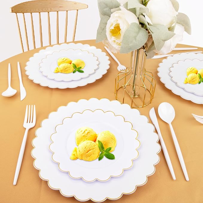 Supernal 180PCS White Plastic Silverware, Disposable Silverware Include 60 Forks - Image 3