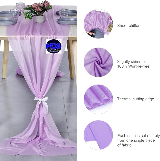 MDS Halloween Chiffon Table Runner - Image 6