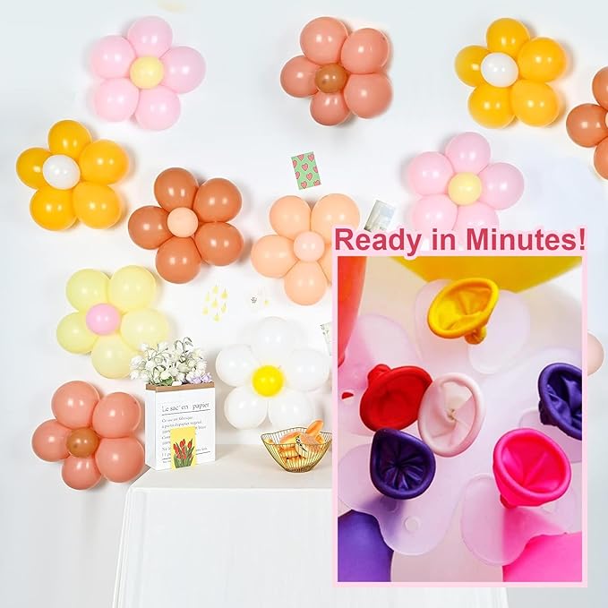 ROYALHOUSE Flower Balloon Clips Flower Shape Balloon Clips Holder 5 Balloon Clip - Image 6