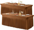 Wish Care 2 Pack Brown Spandex Table Clothes by WishCare