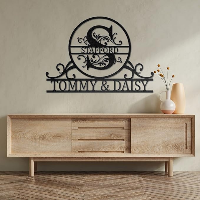 Personalized Metal Name Sign – Custom Last Name & Monogram Wall Décor - Image 6