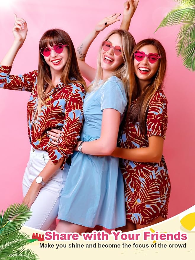 12 Pairs Heart Shaped Sunglasses - Image 6