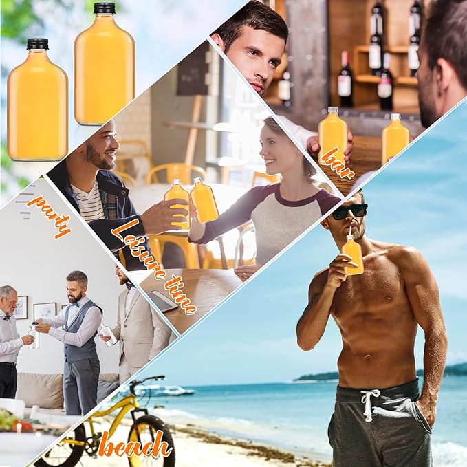Gejoy 24 Pcs Mini Liquor Bottles Reusable Glass Flask Bottles - Image 5
