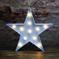 LED Marquee Star Sign Night Light, Battery Operated Star Shaped Desk Table Lamp by Vicila