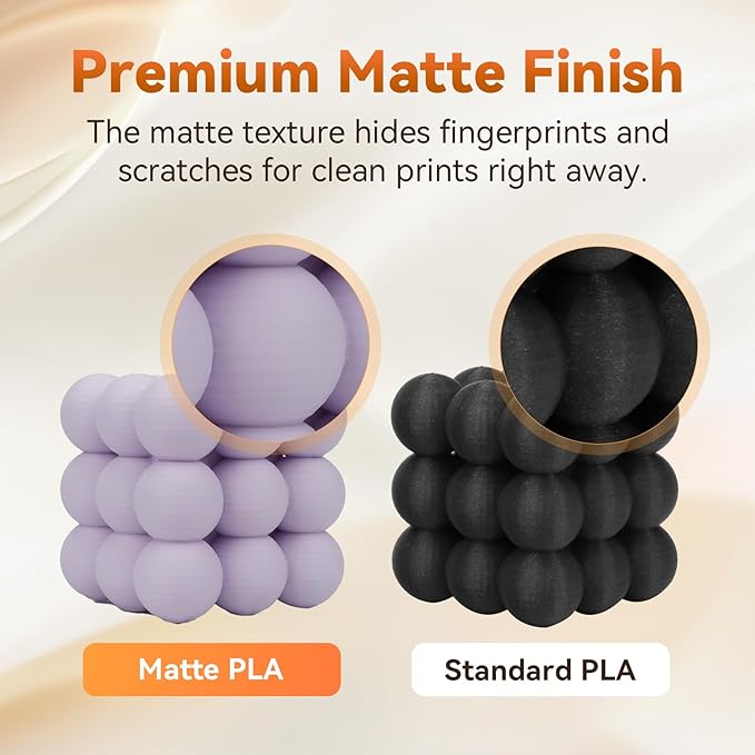 FLASHFORGE PLA Filament 1.75mm +/- 0.02mm, Matte Purple 3D Printer Filament 1kg - Image 4