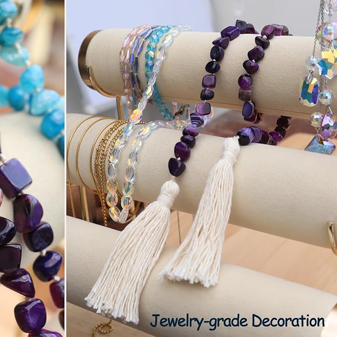 Agate Stone Hand Knotted Garland Modern Farmhouse Rustic Table Home Decor - Image 2