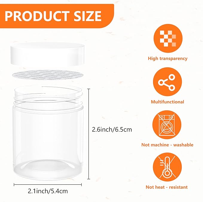 84PCS 4oz/125ml Plastic Jars - Image 2