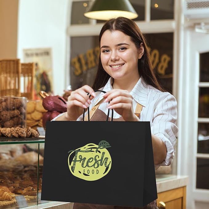 MESHA Large Black Paper Bags - Image 8