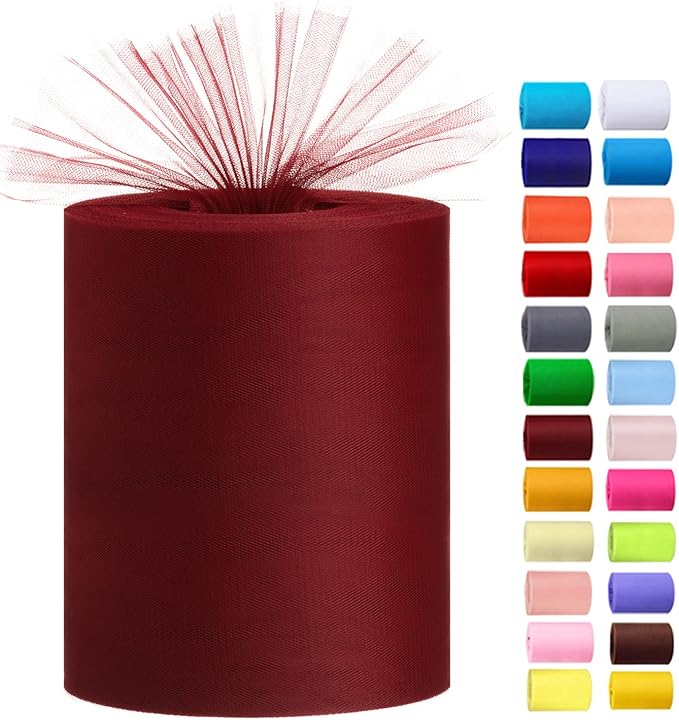 Tulle Rolls 6” by 100 Yards Tulle Roll Spool Fabric by Miegecha