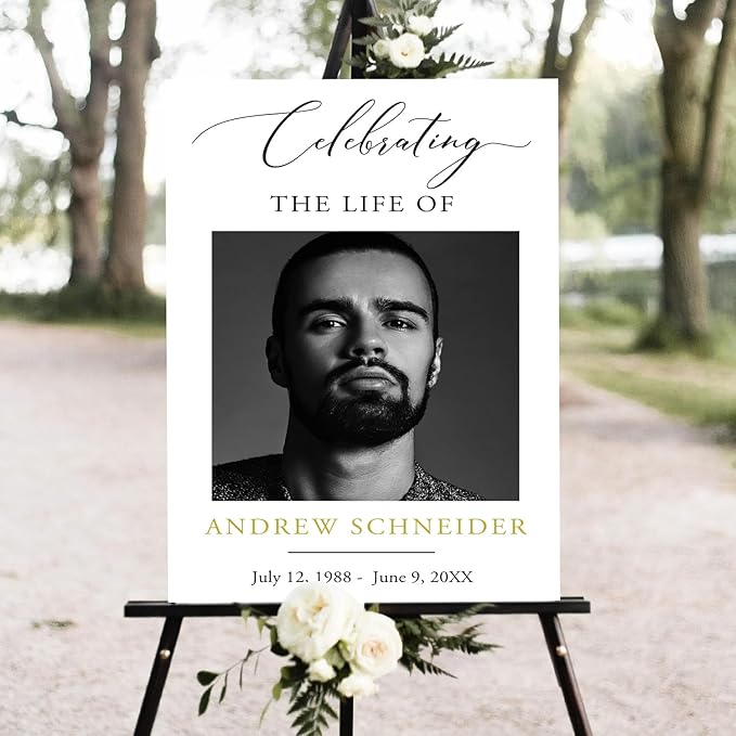 Funeral Welcome Sign, Obituary Template, Minimalist Funeral decor, Celebrating by Mapileng%E2%84%A2