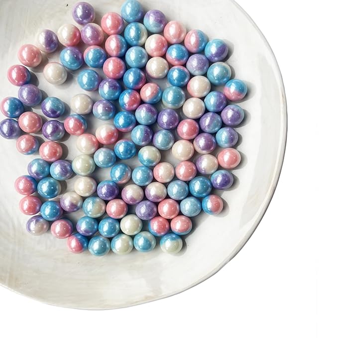 Edible Blue Mermaid Pink Pearl Sugar Sprinkles Candy Baking Edible Cake by Weraru