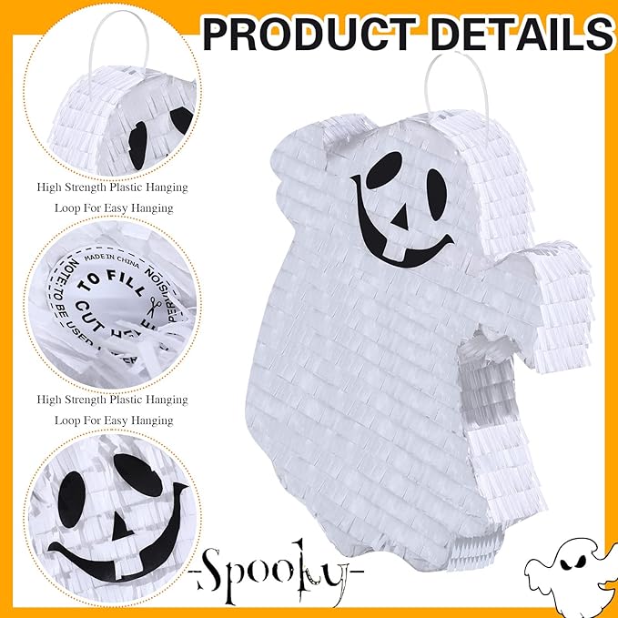 Aoriher Halloween Ghost Piñata Spooky White Ghost Piñata - Image 3