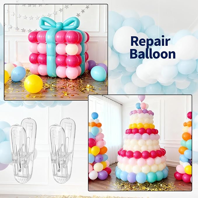 20pcs Balloon Arch Clips, 6x3cm/2.36x1.18 Inch Plastic Spring Garland Clamps - Image 5