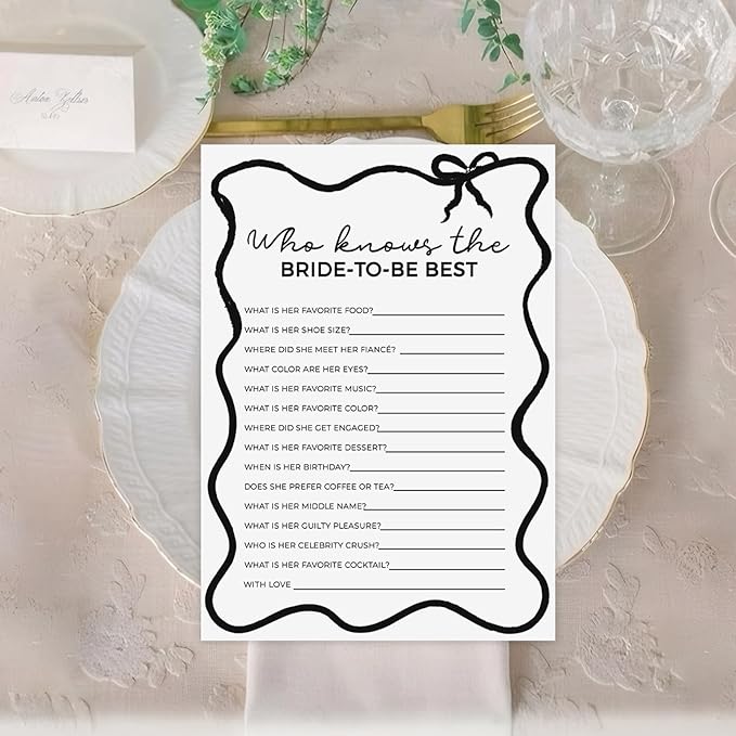DEEKA 30 PCS Bridal Shower Games Card - Image 4