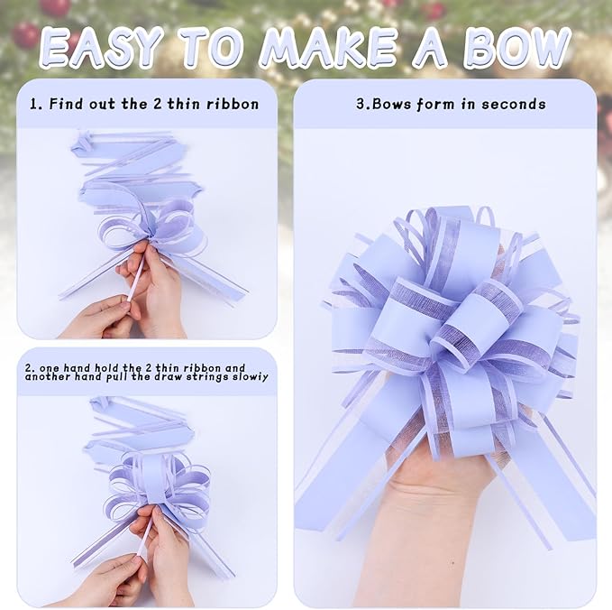 6Pcs 6inch Pull Bow Gift Wrapping, Pull Bow - Image 2