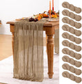 Nude Cheesecloth Table Runner 10 Pack Fall Table Runners Boho Gauze 120 Inches by DeZerlor
