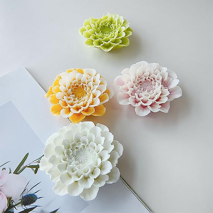 Large Flower Succulent Candle Mold Resin Casting Silicone Molds - Image 2