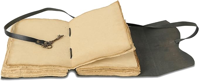 Leather Journal with Lined and Unlined Deckle Edge Paper 8x6 inch and Vintage - Image 5