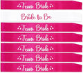 7 Pack Bachelorette Sashes Hot Pink, 1 White Bride to Be Sash and 6 Team Bride by LXYXUUN