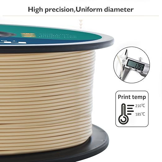 GIANTARM 3D Printer Filament, Bone White Pla Filament, 1Kg Spool, 1.75mm - Image 4