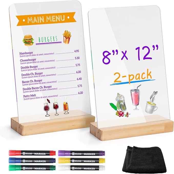 SELEAD Acrylic Clear Board Bar Sign by SELEAD