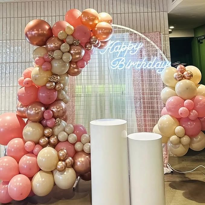 Retro Blush Pink Party Balloons - Image 7
