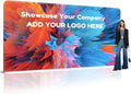 Custom Stand Backdrop with Aluminum Stand, 7.5x16.4ft Commercial Tension Fabric by POKIFURNUS