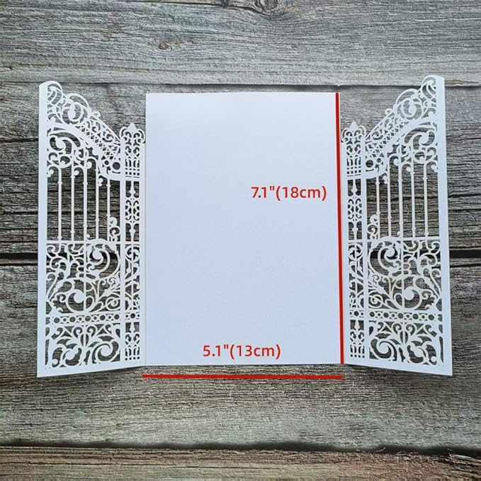 MillaSaw White Gate Invitation Card - Image 3