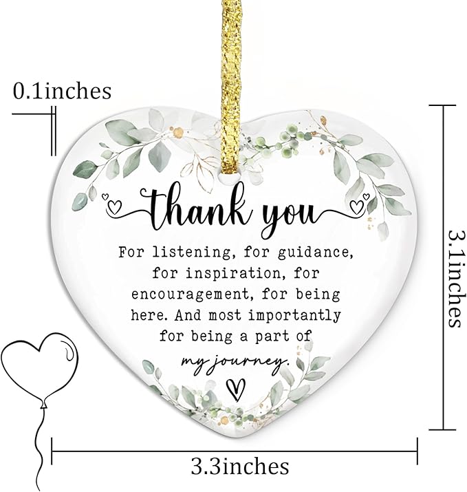 GOSSBY Heart-Shaped Thank You Ornament - Image 3