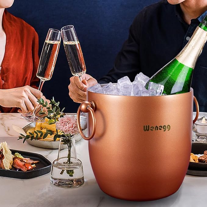 Ice Bucket with Lid, Tongs and Strainer - Image 6